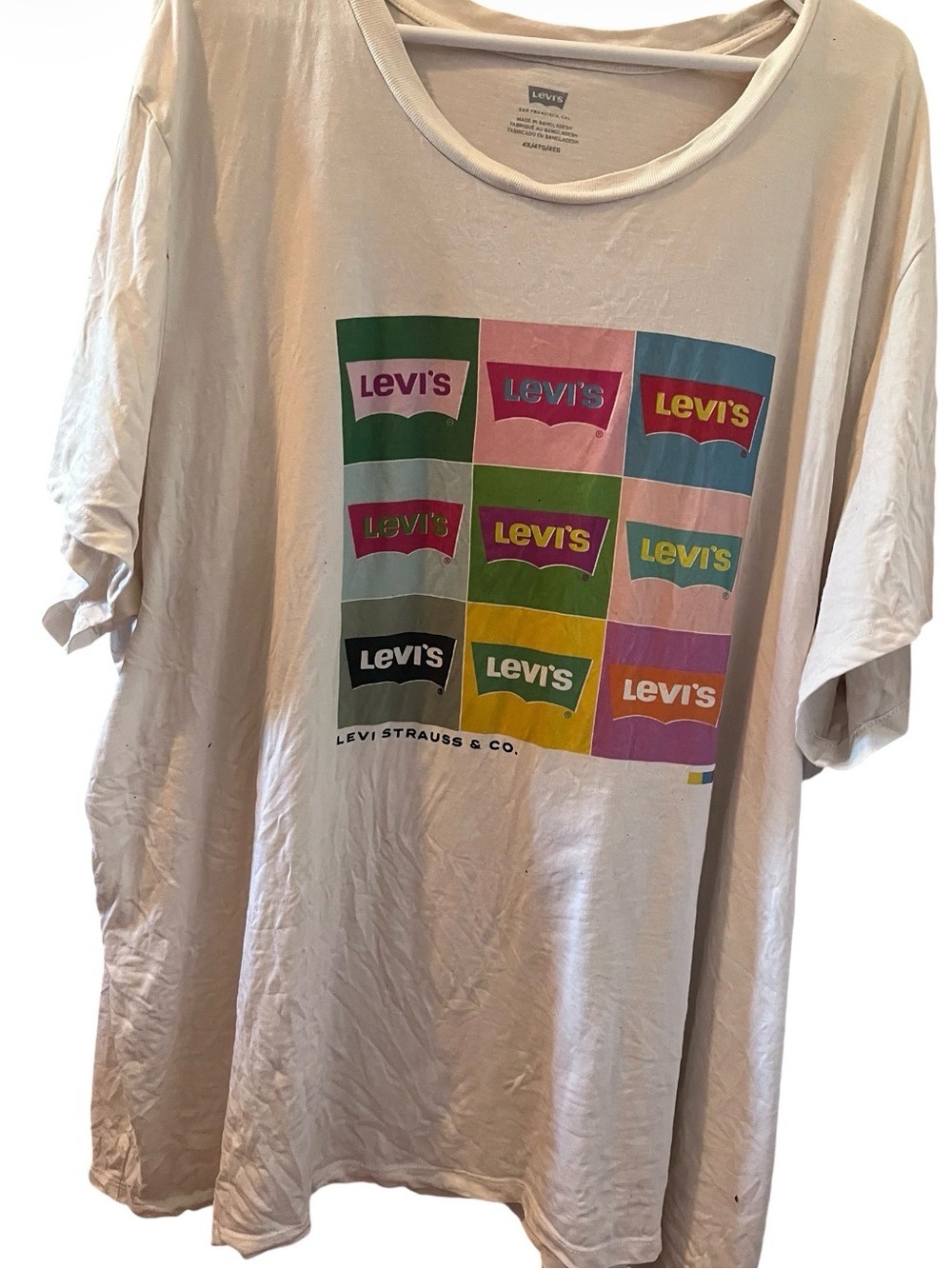 Levi’s White Multicolor Logo Graphic T-Shirt Men’s 4XL